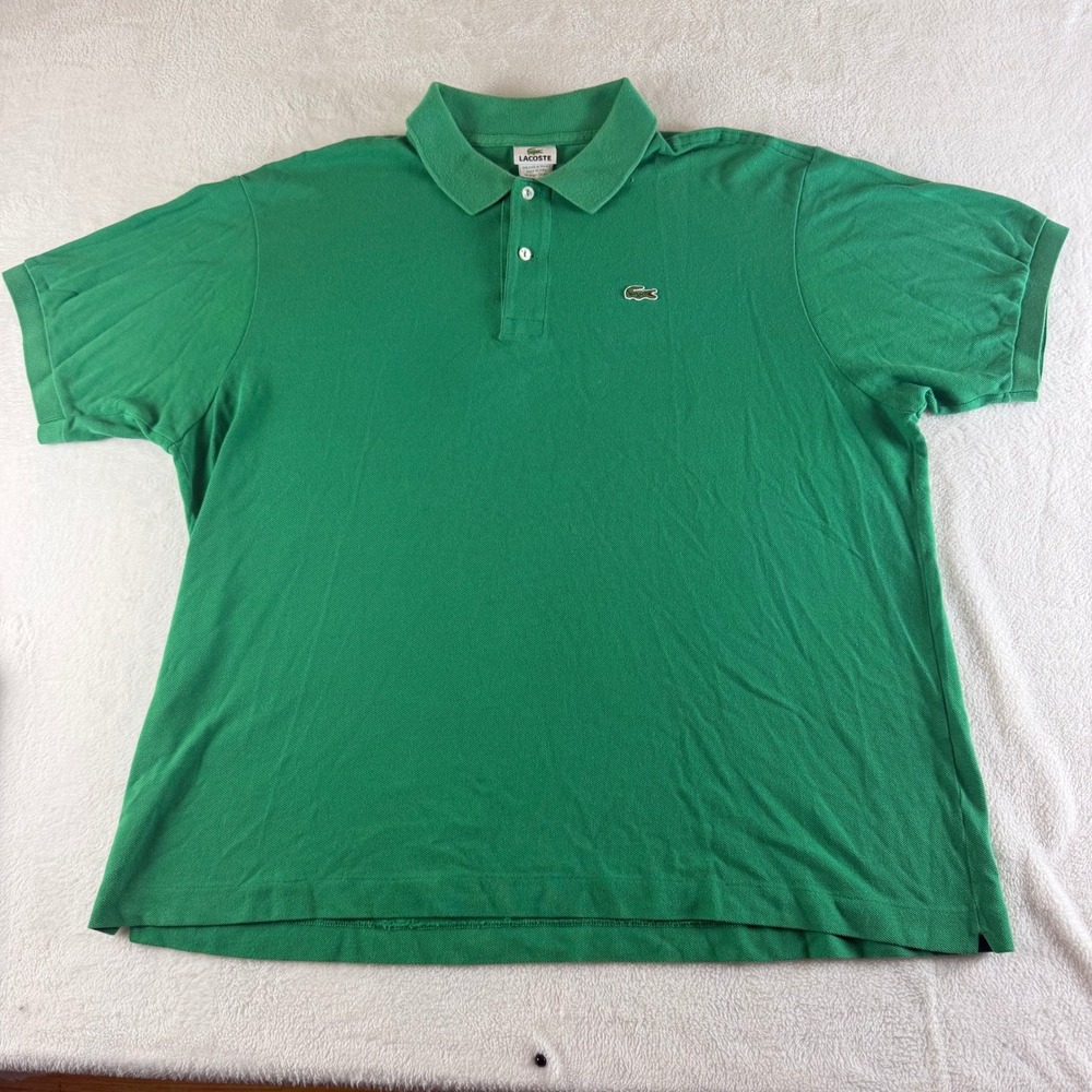 Lacoste Polo Shirt Short Sleeve Mens 3XL Green Classic Pique Crocodile Logo